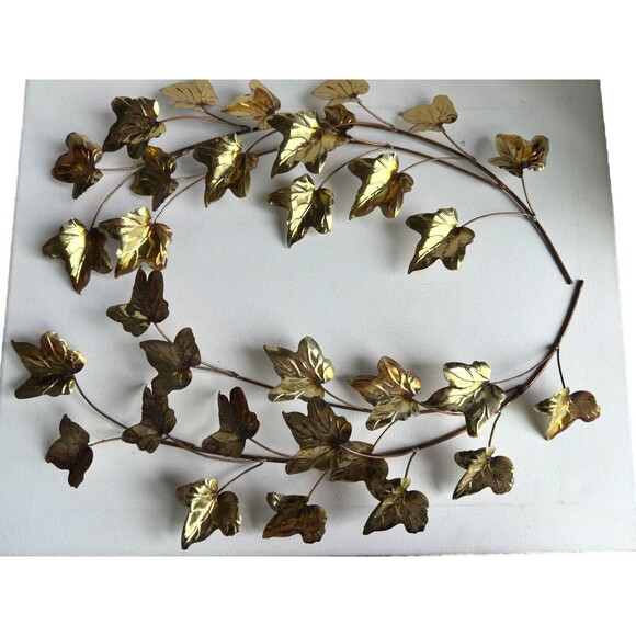 Vintage MCM Brass Copper Metal Flower Wall Art Decor Set of 5 Mid Century Modern - Picture 9 of 13